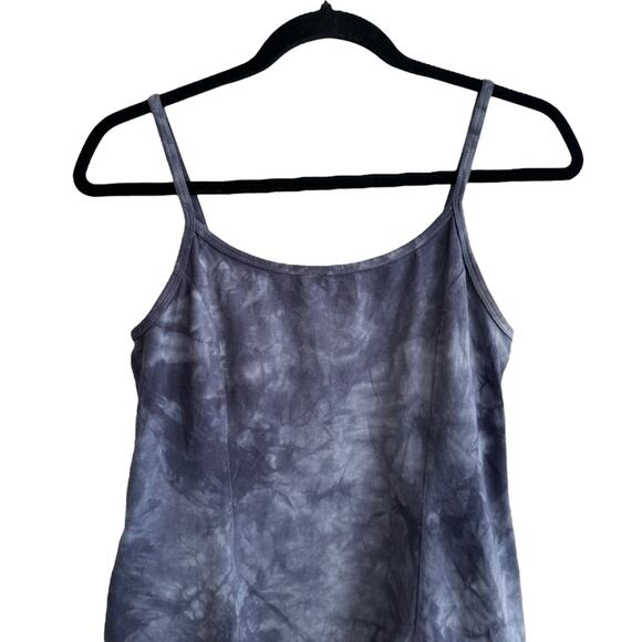 Billabong Easy on Me Blue Tie Dye Knit Dress Spaghetti Strap Short Bodycon Lrg - Picture 3 of 8